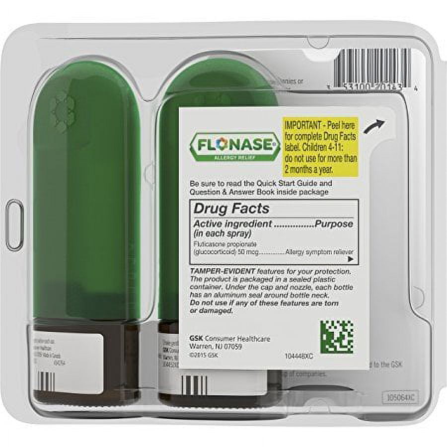 Flonase 24hr Allergy Relief Nasal Spray Full Strength 240 Sprays Twinpack
