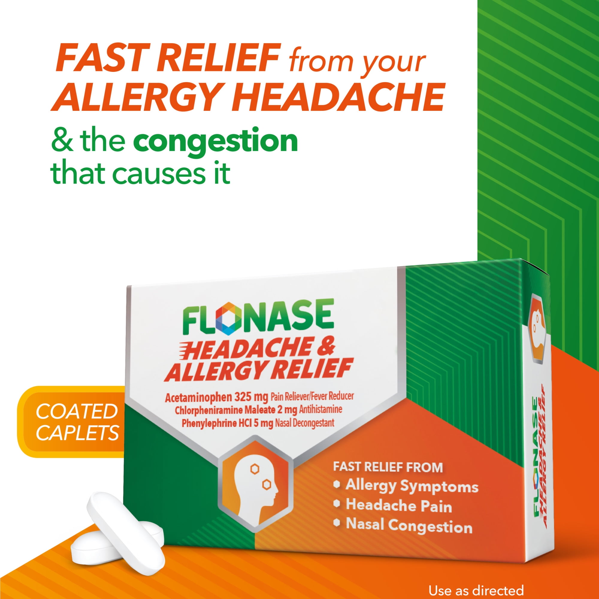 Flonase Headache Allergy Relief Caplets 12 Caplets
