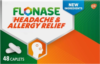 Flonase Headache Allergy Relief Caplets Acetaminophen 650mg Chlorpheniramine Maleate 4mg Phenylephrine HCl 10mg