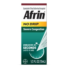 Afrin No Drip Severe Congestion Pump Mist Nasal Spray 15 mL Bottle for Fast Relief