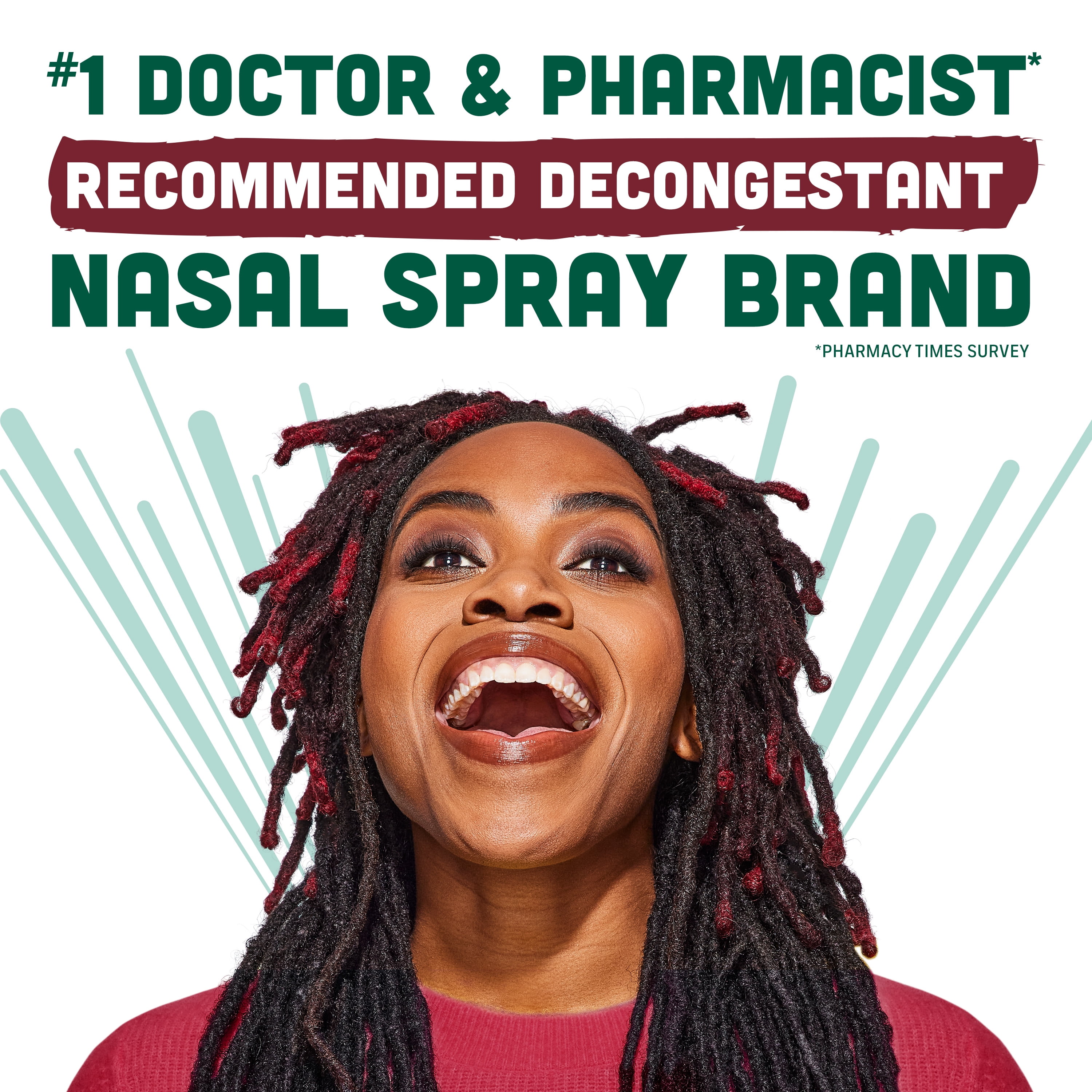 Afrin No Drip Severe Congestion Pump Mist Nasal Spray 15 mL Bottle for Fast Relief