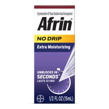 Afrin No Drip Extra Moisturizing 12 Hour Nasal Congestion Relief Spray 15 ml Bottle