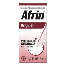 Afrin Original 12 Hour Nasal Congestion Relief Spray 15 ml for Fast Relief