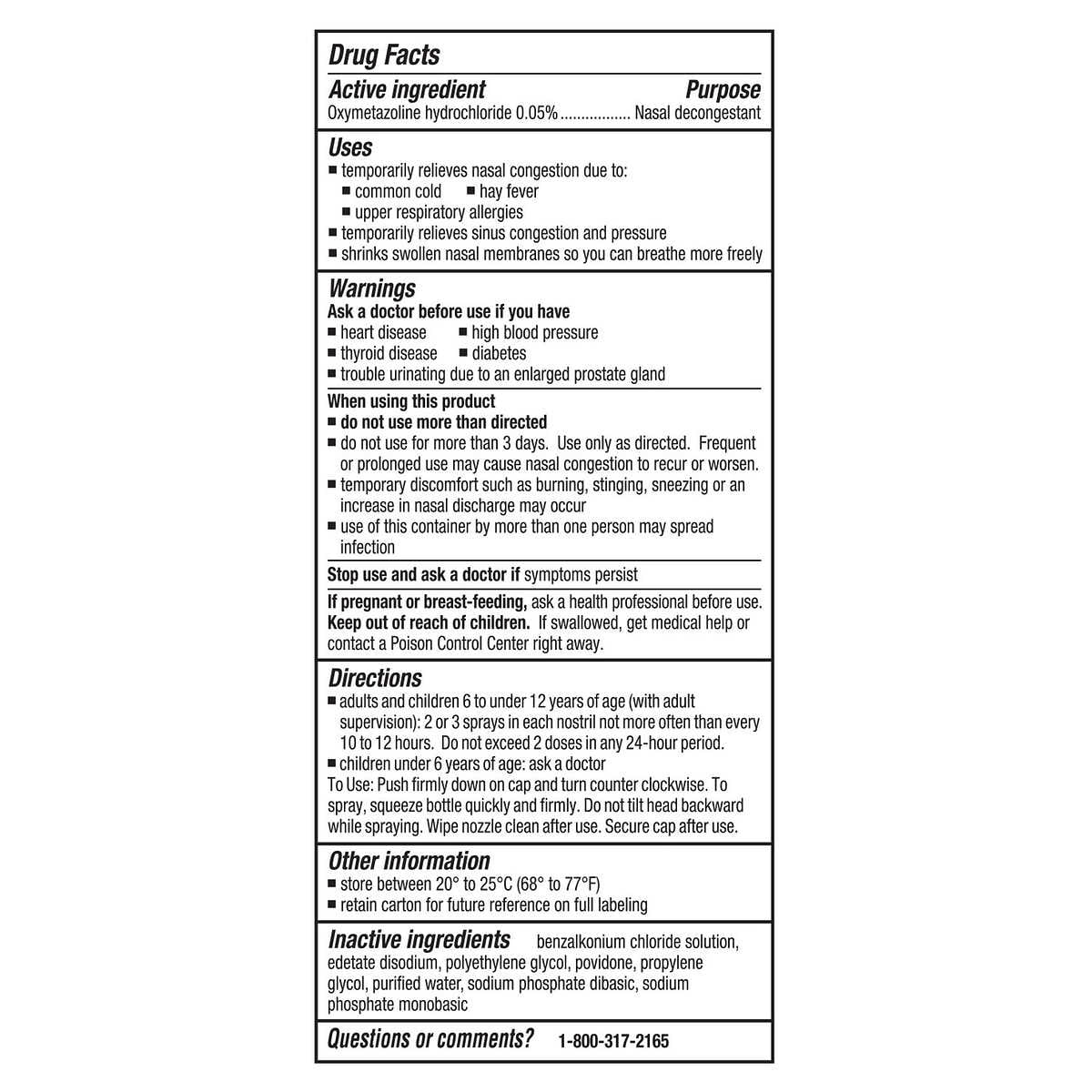 Afrin Original Nasal Decongestant Spray 3-30mL Bottles for Fast Relief