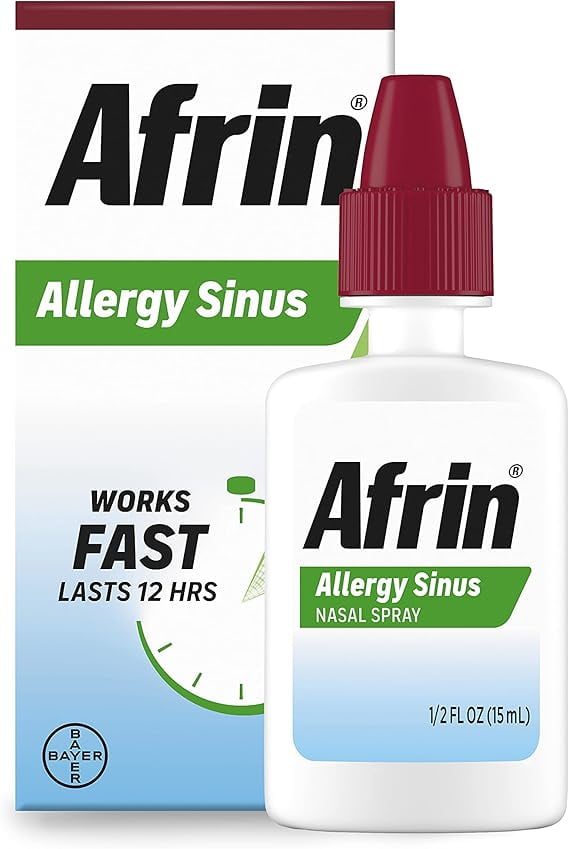 Afrin Allergy Sinus Nasal Spray 15ml for Fast Relief