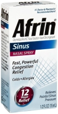 Afrin Sinus Nasal Spray 0.50 oz Pack of 3 - Fast-Acting Relief