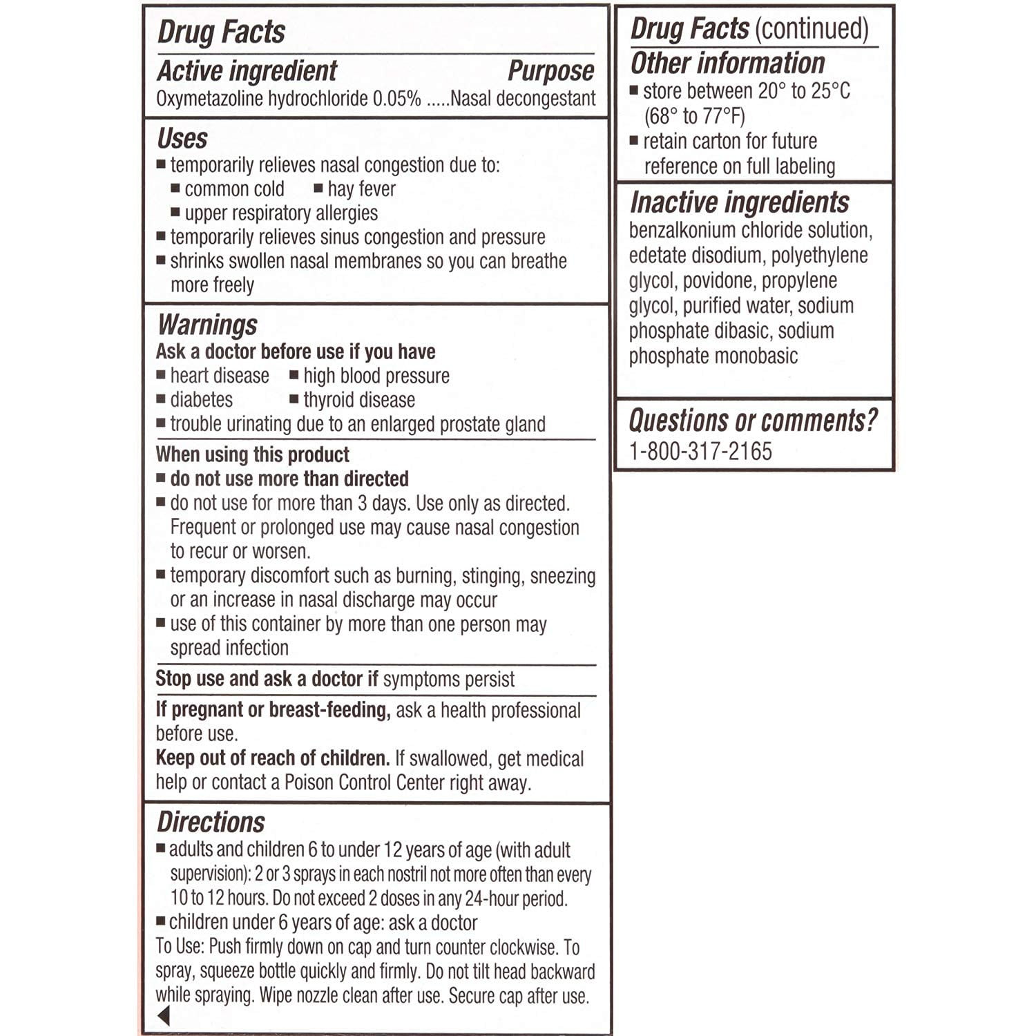 Afrin Original Nasal Spray 0.5 Ounce - Nasal Congestion Relief
