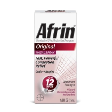 Afrin Nasal Decongestant 12 Hour Relief Spray Original Pack of 3