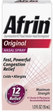 Afrin Original Nasal Spray 15 mL - Pack of 4 for Congestion Relief