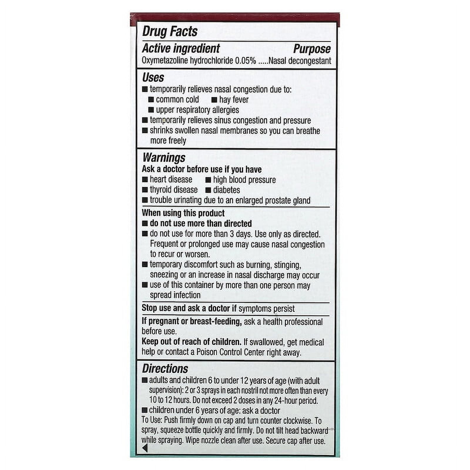 Afrin Severe Congestion Nasal Spray 1.2 fl oz - Fast Relief