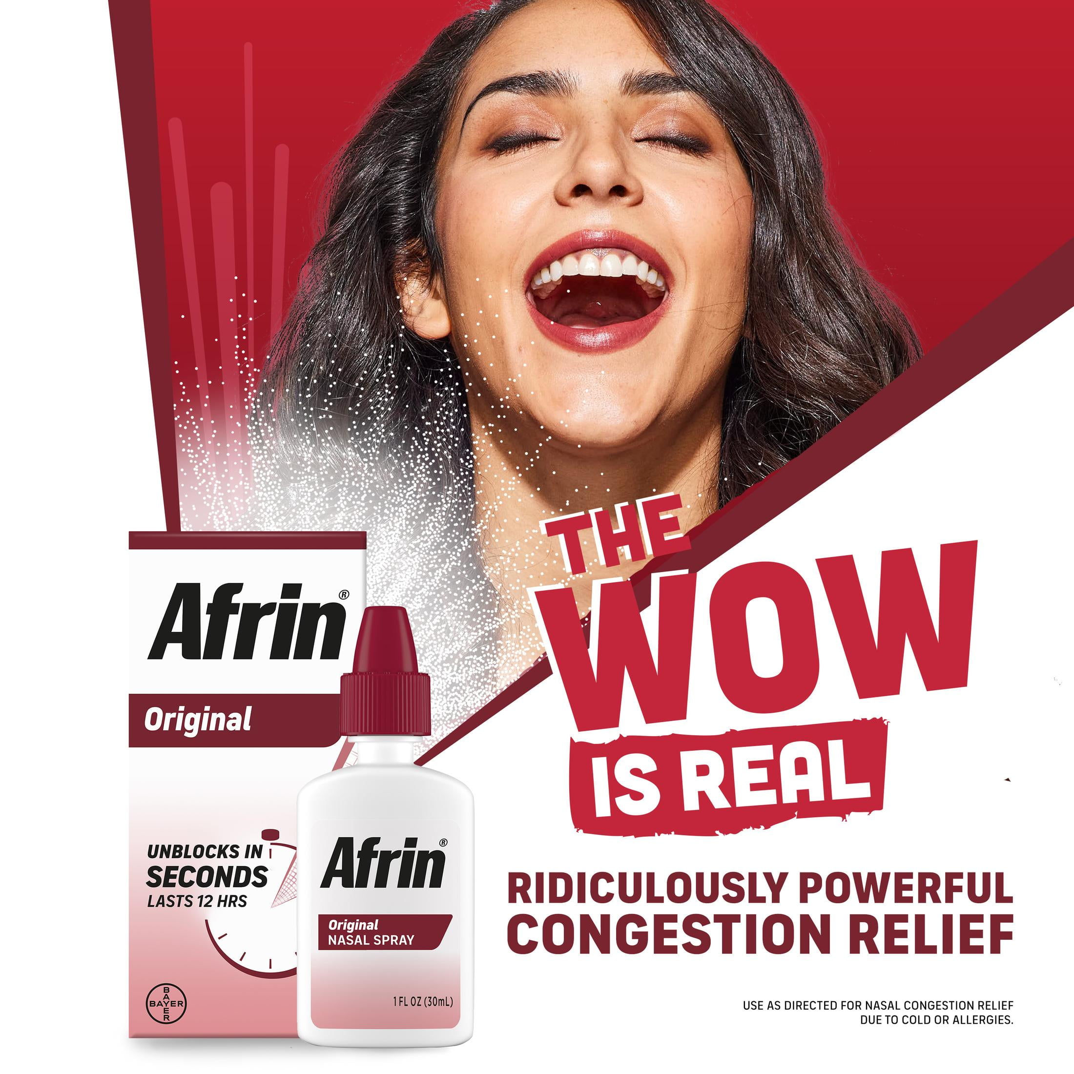 Afrin Original 12 Hour Nasal Congestion Relief Spray 30ml Twin Pack