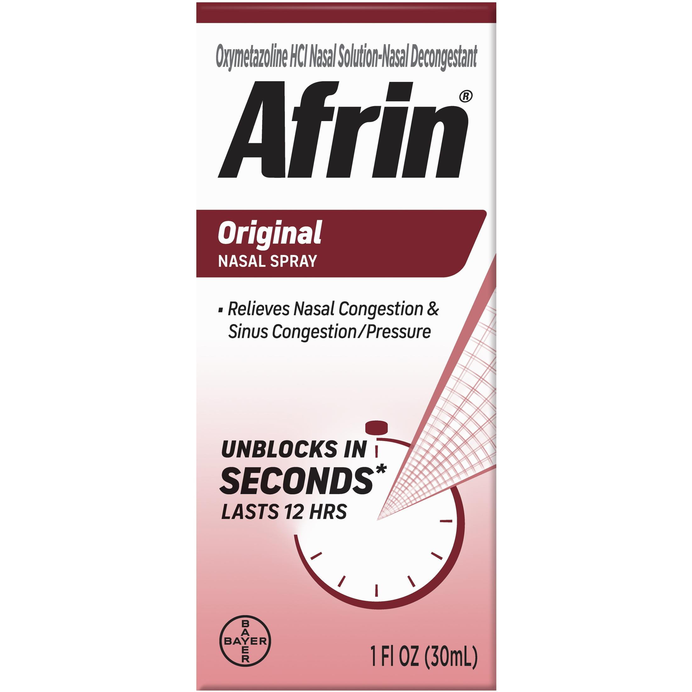 Afrin Original 12 Hour Nasal Congestion Relief Spray 30ml Twin Pack