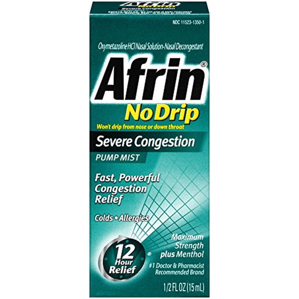 Afrin No Drip Severe Congestion Pack of 3 for Fast Relief From Nasal Congestion