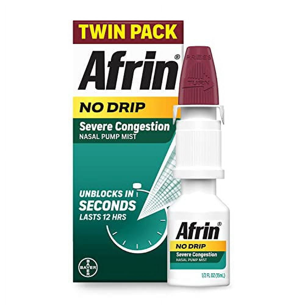 Afrin No Drip Severe Congestion Max Strength Nasal Spray 12 Hour Relief