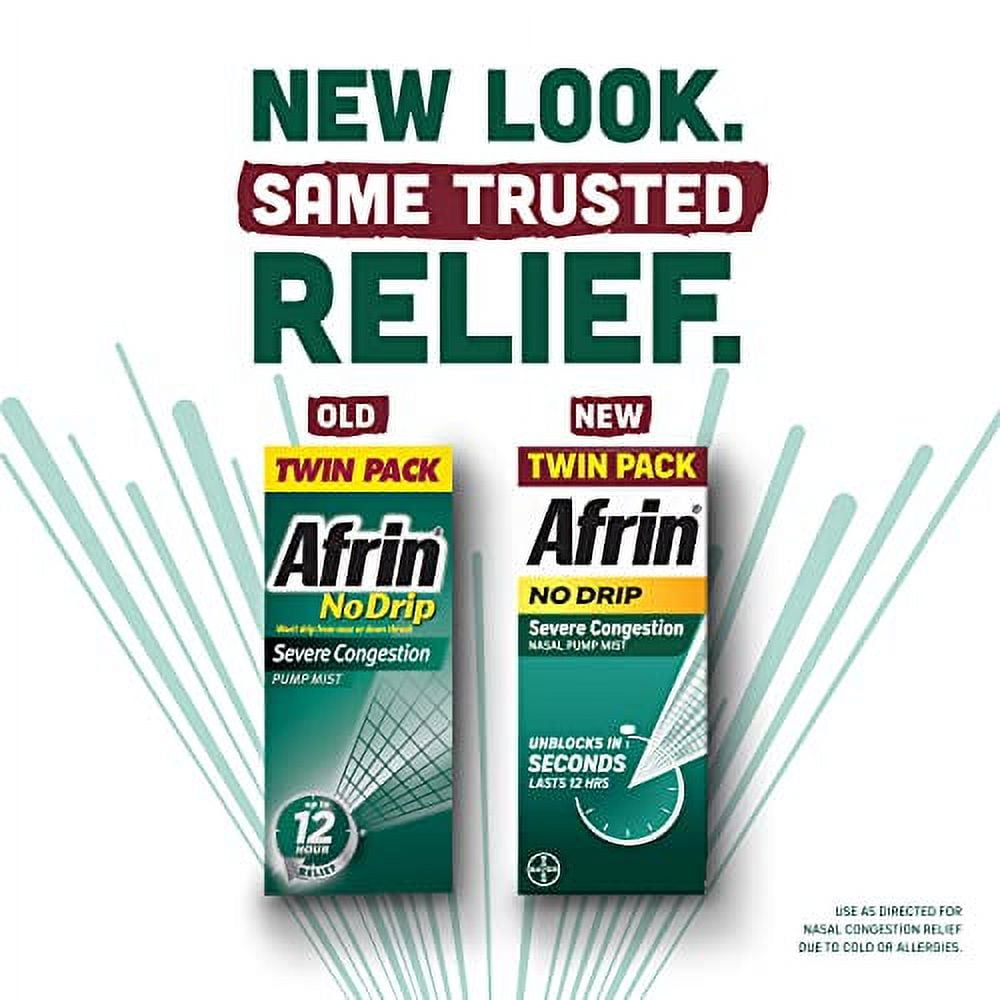 Afrin No Drip Severe Congestion Max Strength Nasal Spray 12 Hour Relief