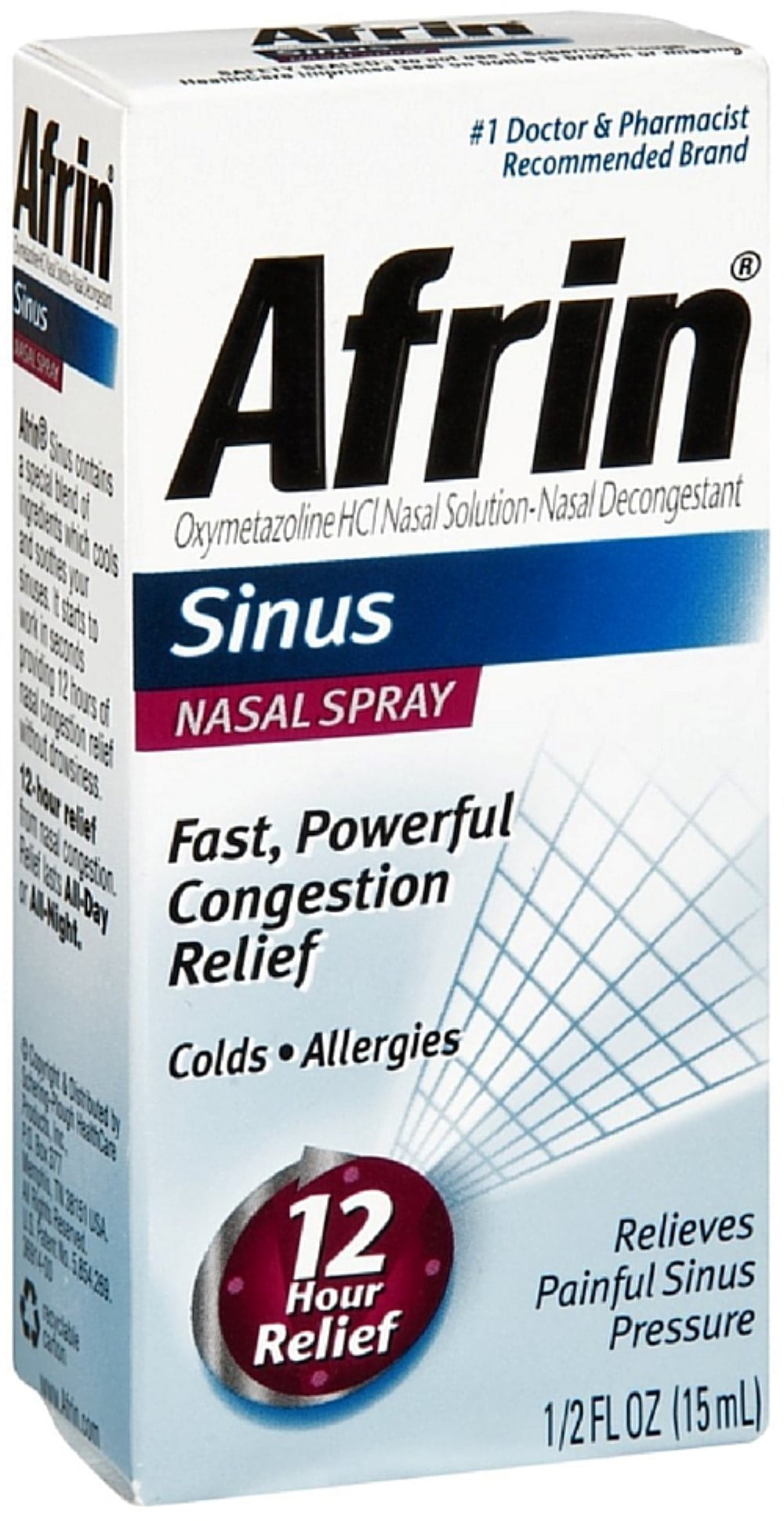 Afrin Sinus Nasal Spray 0.50 oz Pack of 4