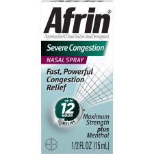 Afrin 12 Hour Severe Congestion Maximum Strength Nasal Spray 0.5oz 5 Pack