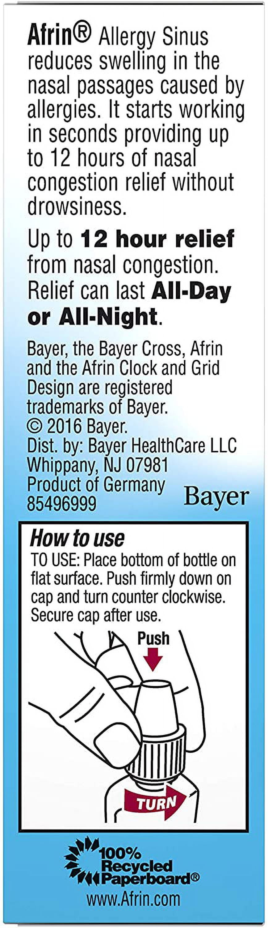 AFRIN ALLERGY SINUS NASAL SPRAY 0.50 OZ PACK OF 6