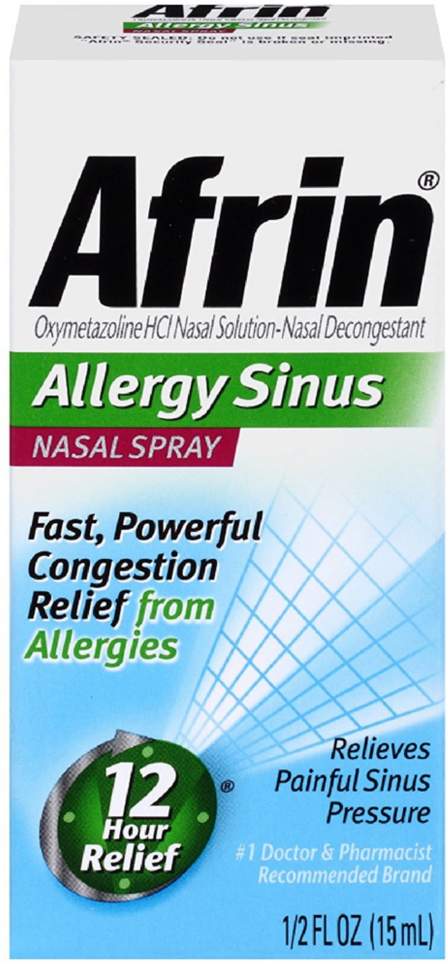 Afrin Allergy Sinus Nasal Spray 0.50 oz Pack of 6 - Fast Relief