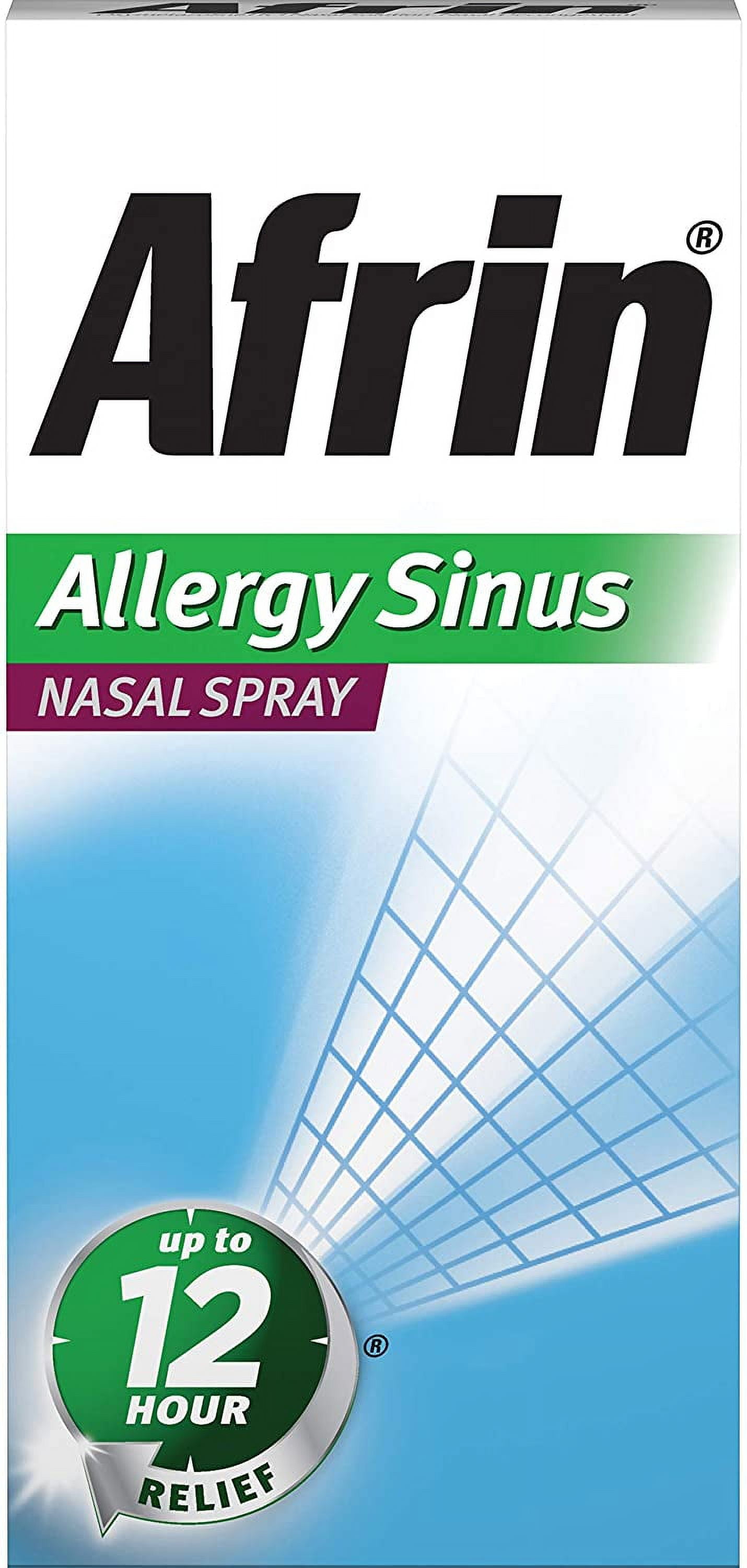 Afrin Allergy Sinus Nasal Spray 0.50 oz Pack of 6 - Fast Relief