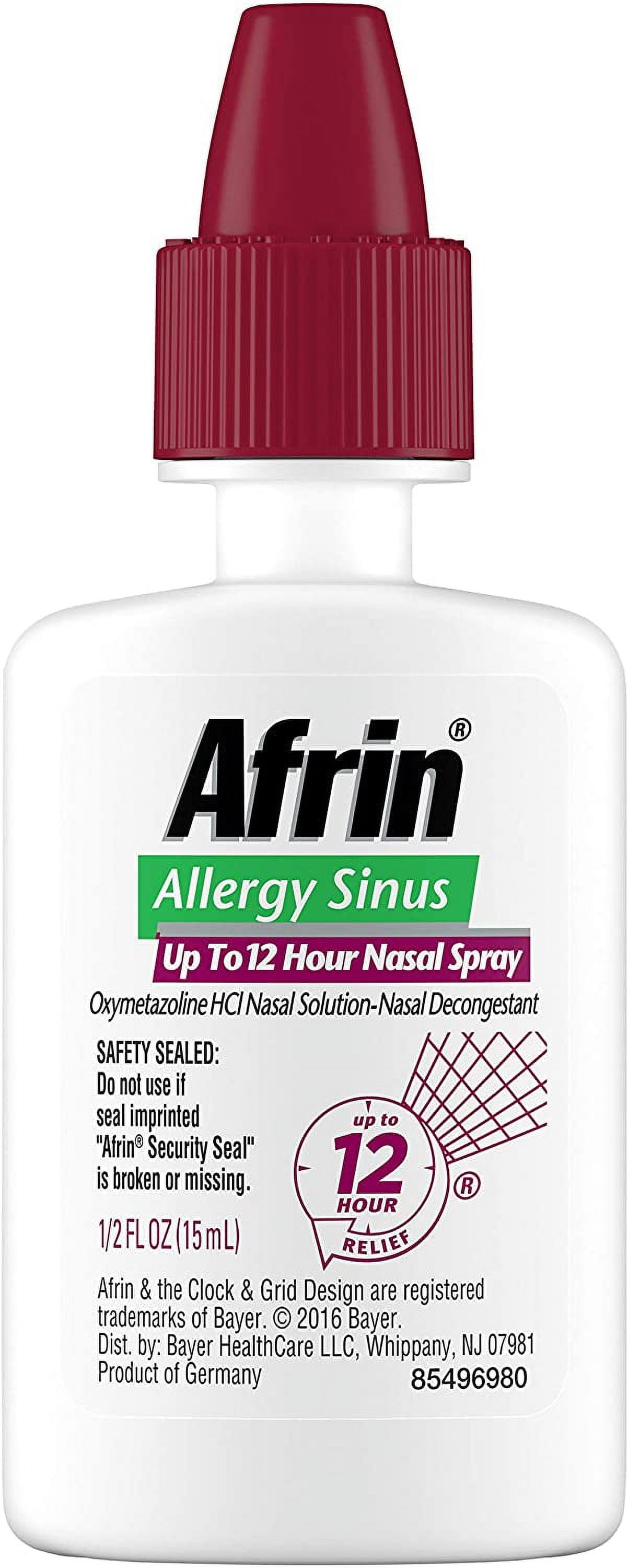 Afrin Allergy Sinus Nasal Spray 0.50 oz Pack of 6 - Fast Relief