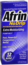 Afrin No Drip Pump Mist Extra Moisturizing 15 mL Pack of 6