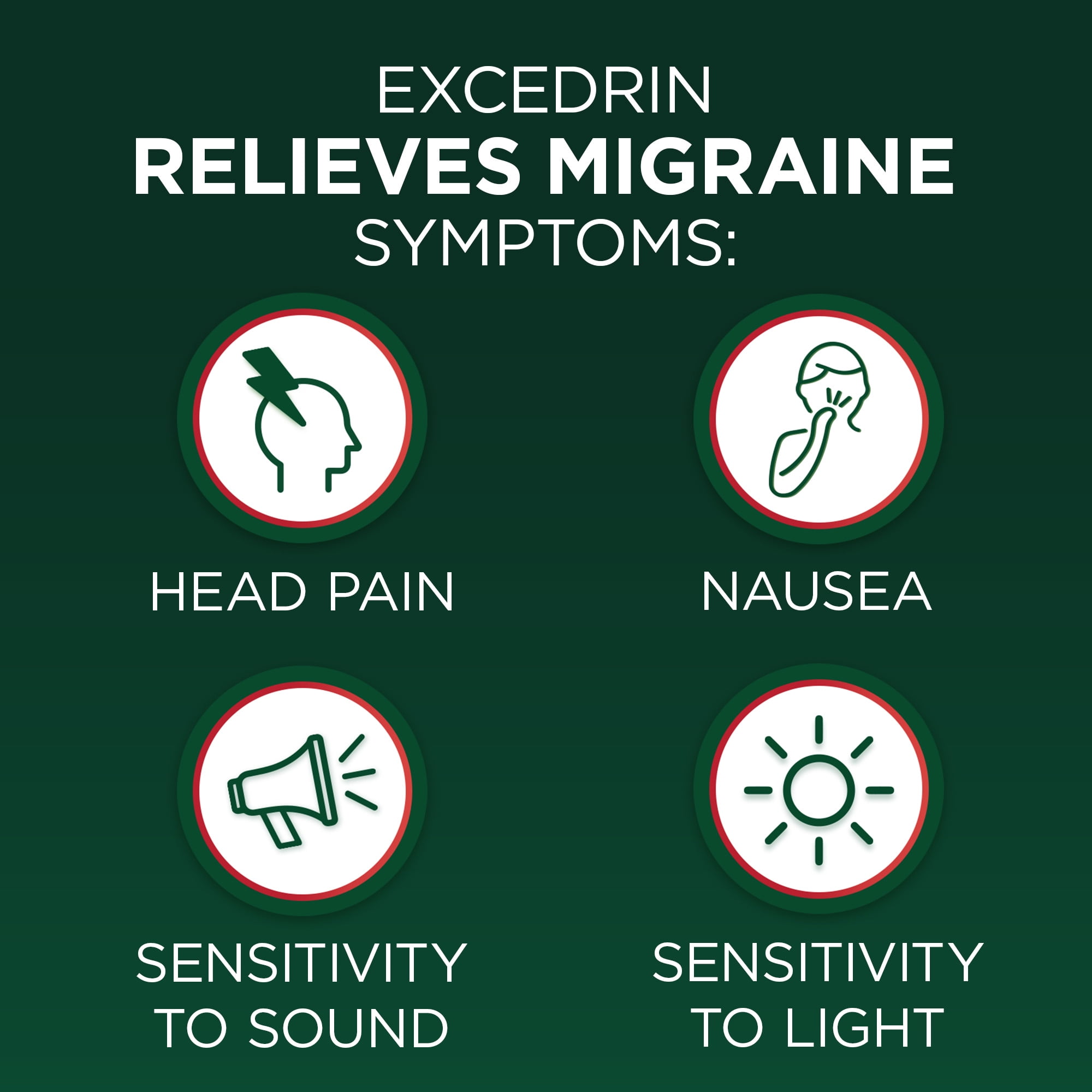 EXCEDRIN MIGRAINE CAPLETS 24 COUNT FOR HEADACHE RELIEF