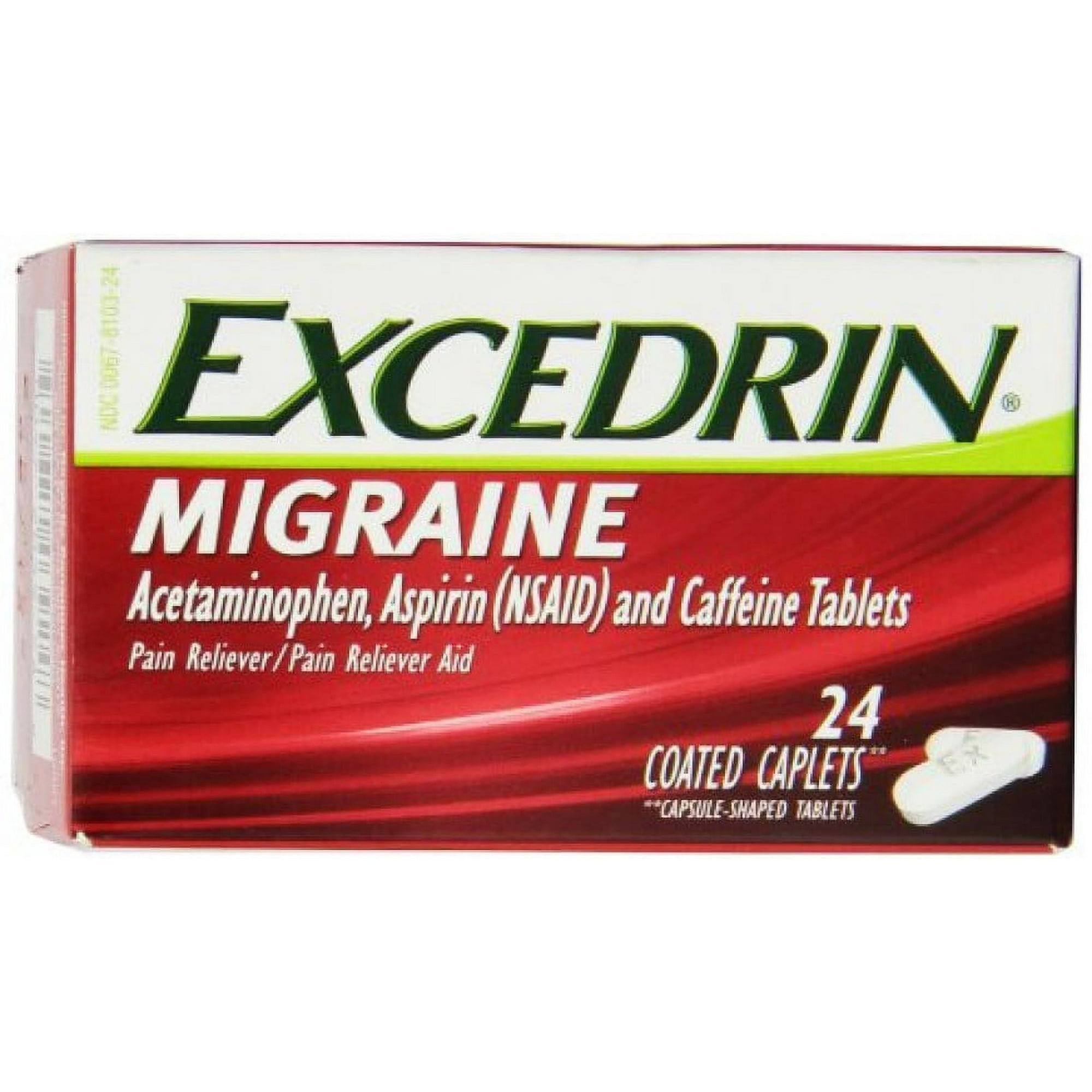 Excedrin Migraine Pain Relief 24 Count Caplets for Fast Relief