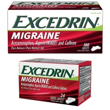 Excedrin Migraine Caplets 100 Count + Excedrin Migraine Medicine Caplets 24 Count - Headache Relief
