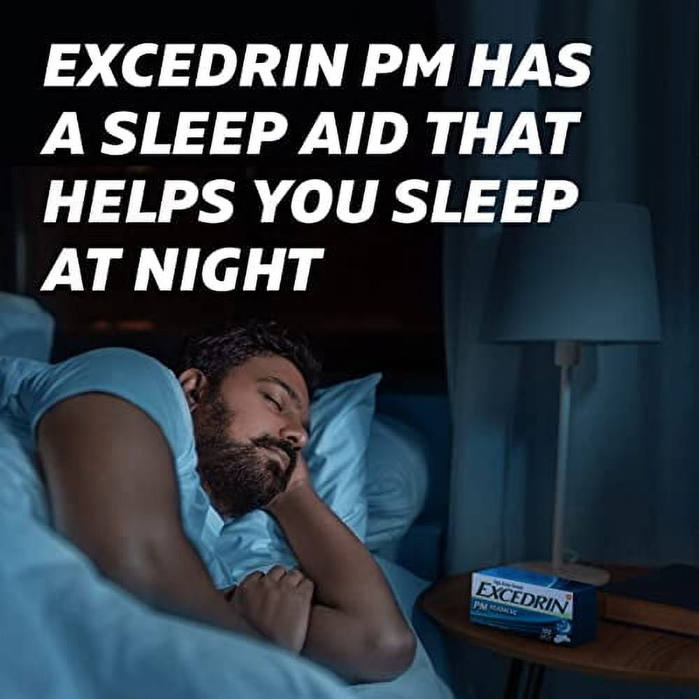Excedrin PM Sleep Aid Caplets for Nighttime Headaches and Sleeplessness - 100 Count