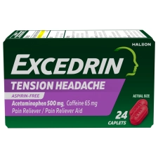 Excedrin Tension Headache Relief Caplets with Acetaminophen and Caffeine - 24 Count