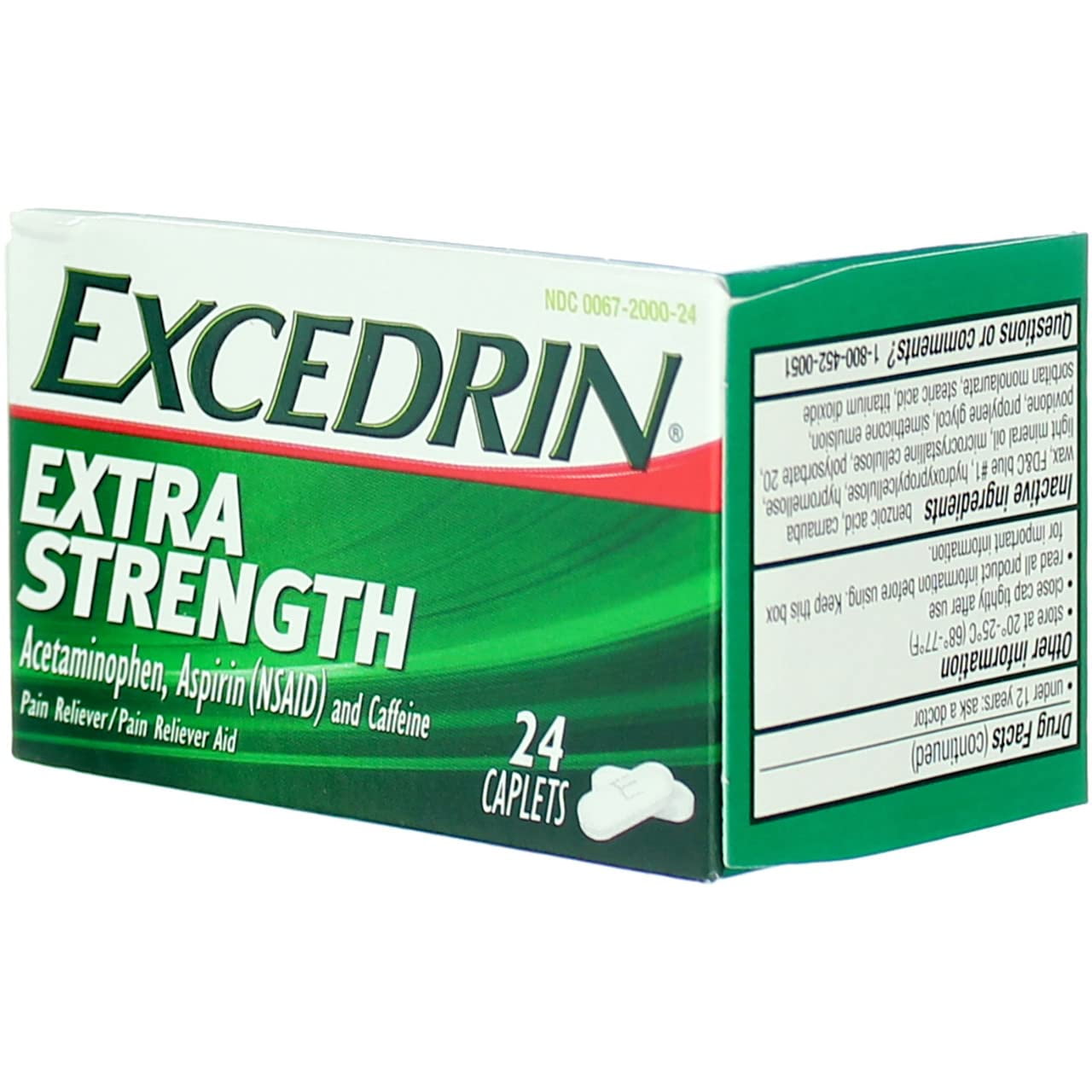 Excedrin Extra Strength Pain Reliever Aid Caplets 24 Ct Pack of 1 for Fast Relief