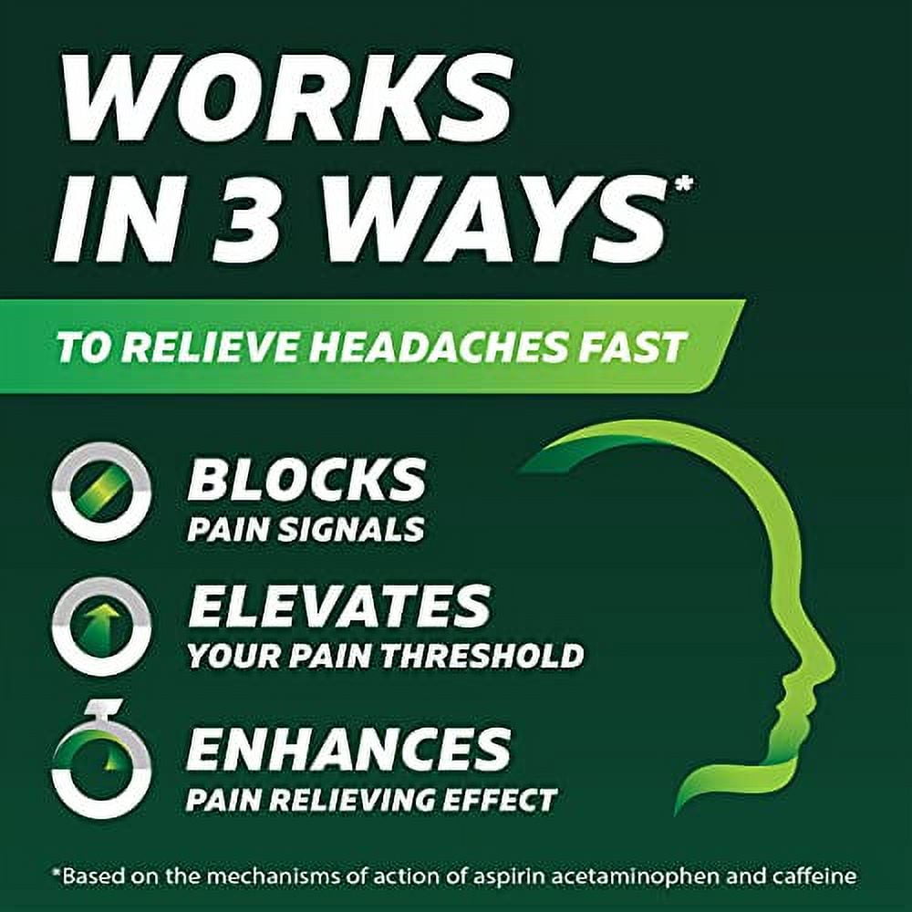 Excedrin Extra Strength Pain Relief Caplets Headache Relief 100 Count