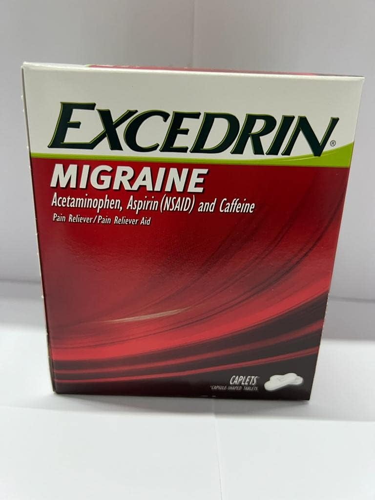 Excedrin Migraine Caplets 25 Packets of 2 Display Box