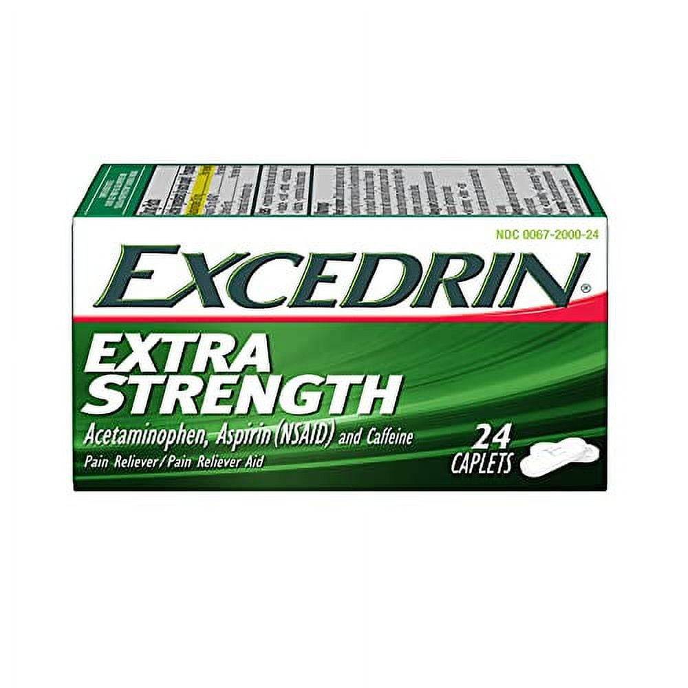 Excedrin Extra Strength Pain Relief Caplets for Headache - 24 Count