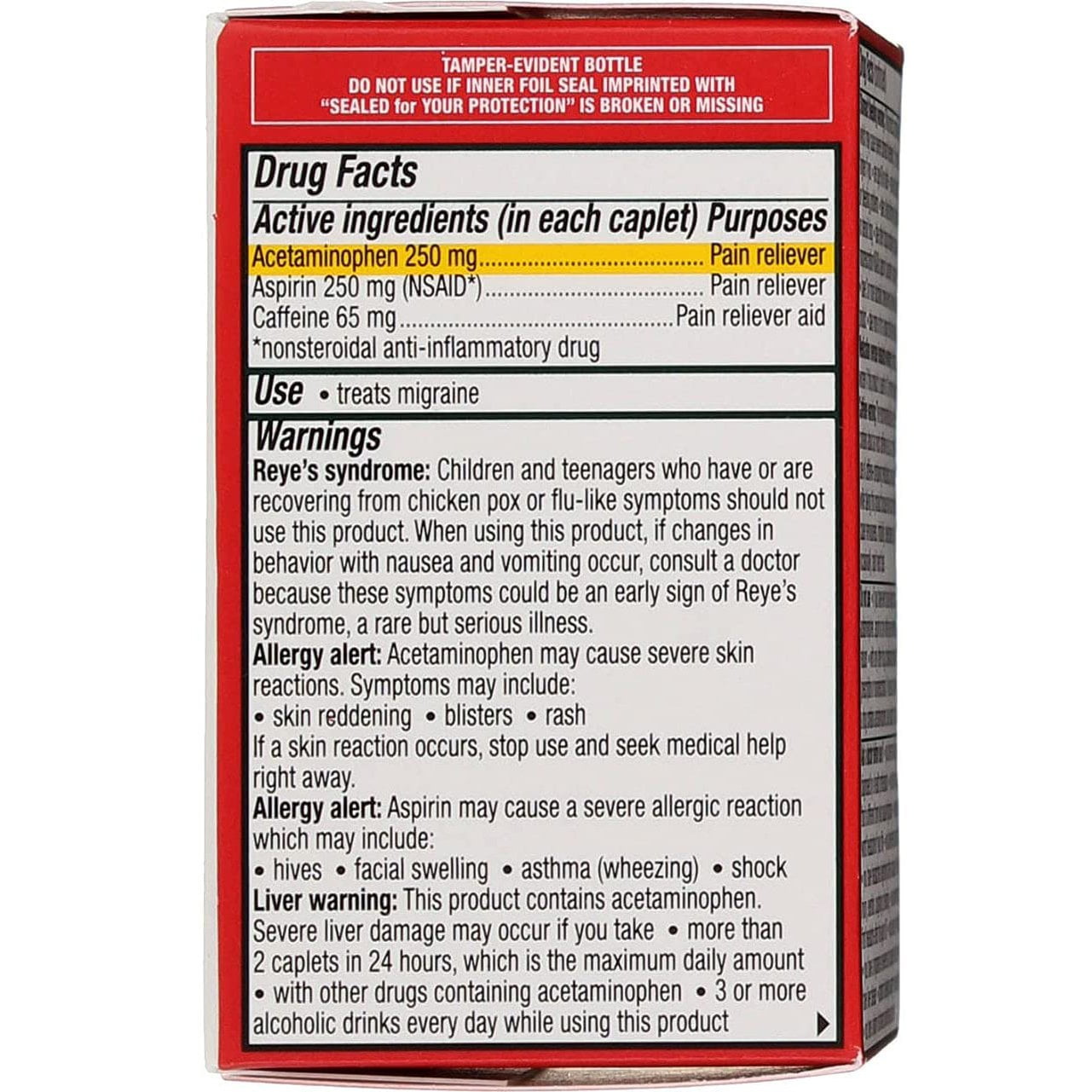 Excedrin Migraine Pain Relief Caplets 2 Pack 24 Count Each for Fast Relief