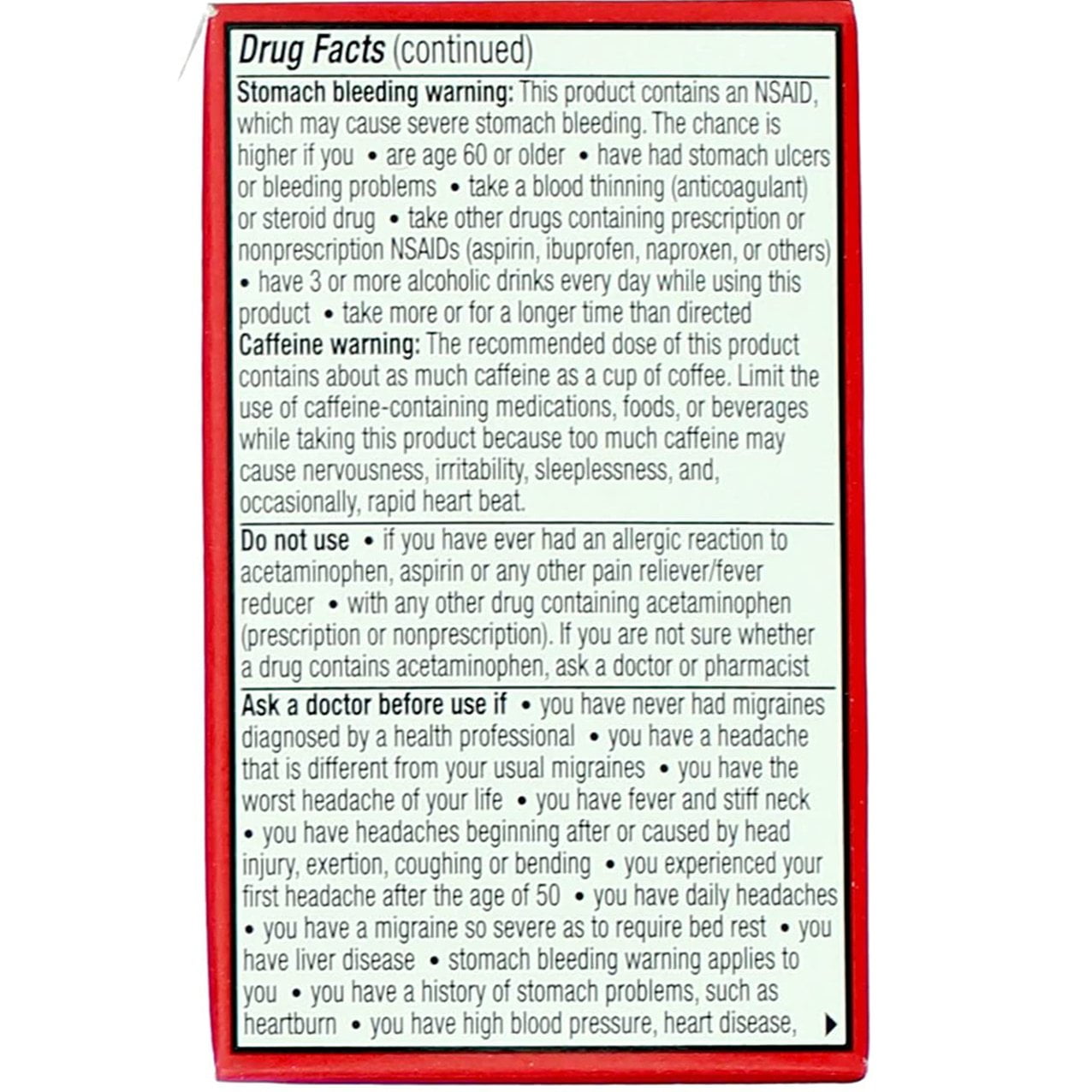Excedrin Migraine Pain Relief Caplets 2 Pack 24 Count Each for Fast Relief