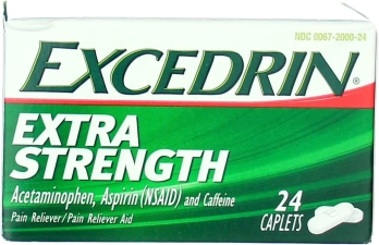 Excedrin Extra Strength Pain Reliever Aid Caplets 24 Ea 3 Pack -