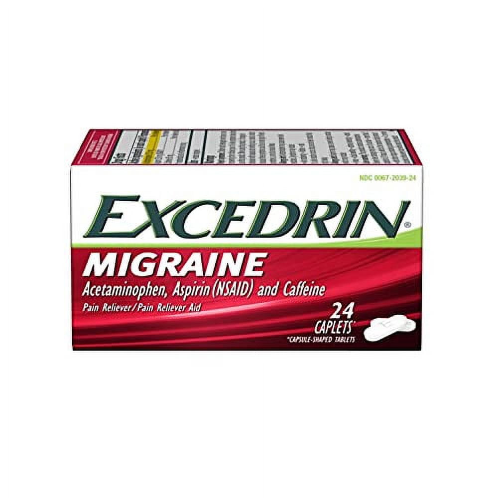Excedrin Migraine Pain Reliever Caplets 24 Count 3 Pack
