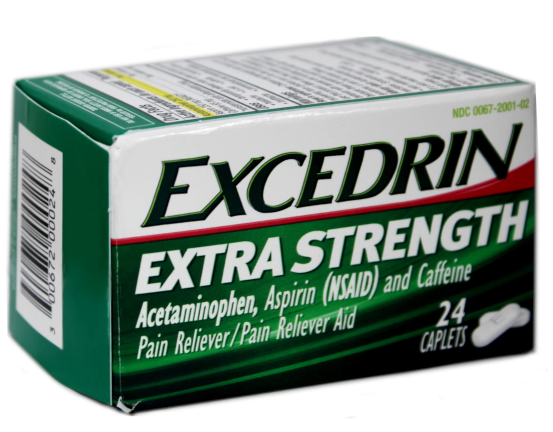 Excedrin Extra Strength Pain Relief Caplets 24 ea Pack of 3