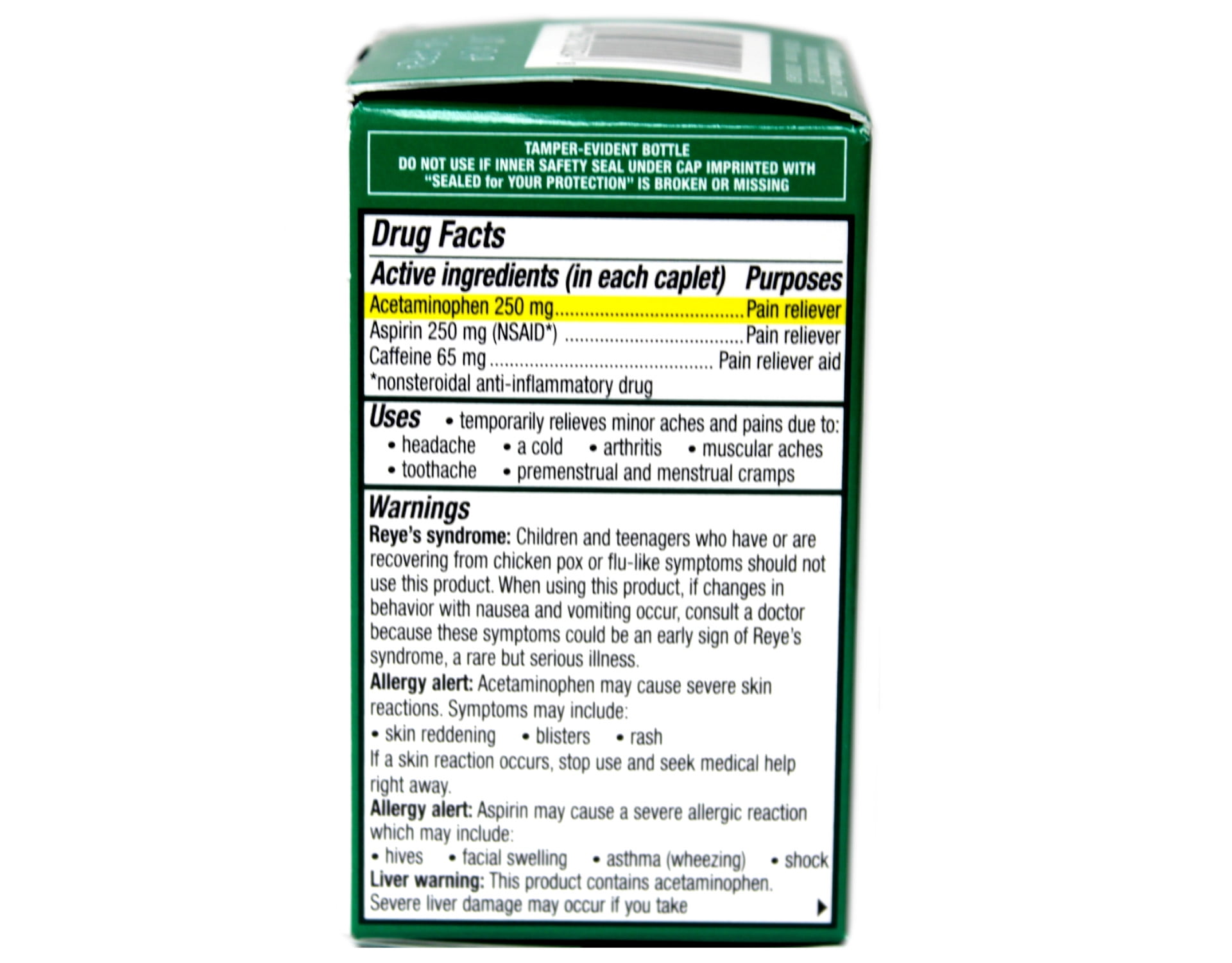 Excedrin Extra Strength Pain Relief Caplets 24 ea Pack of 3