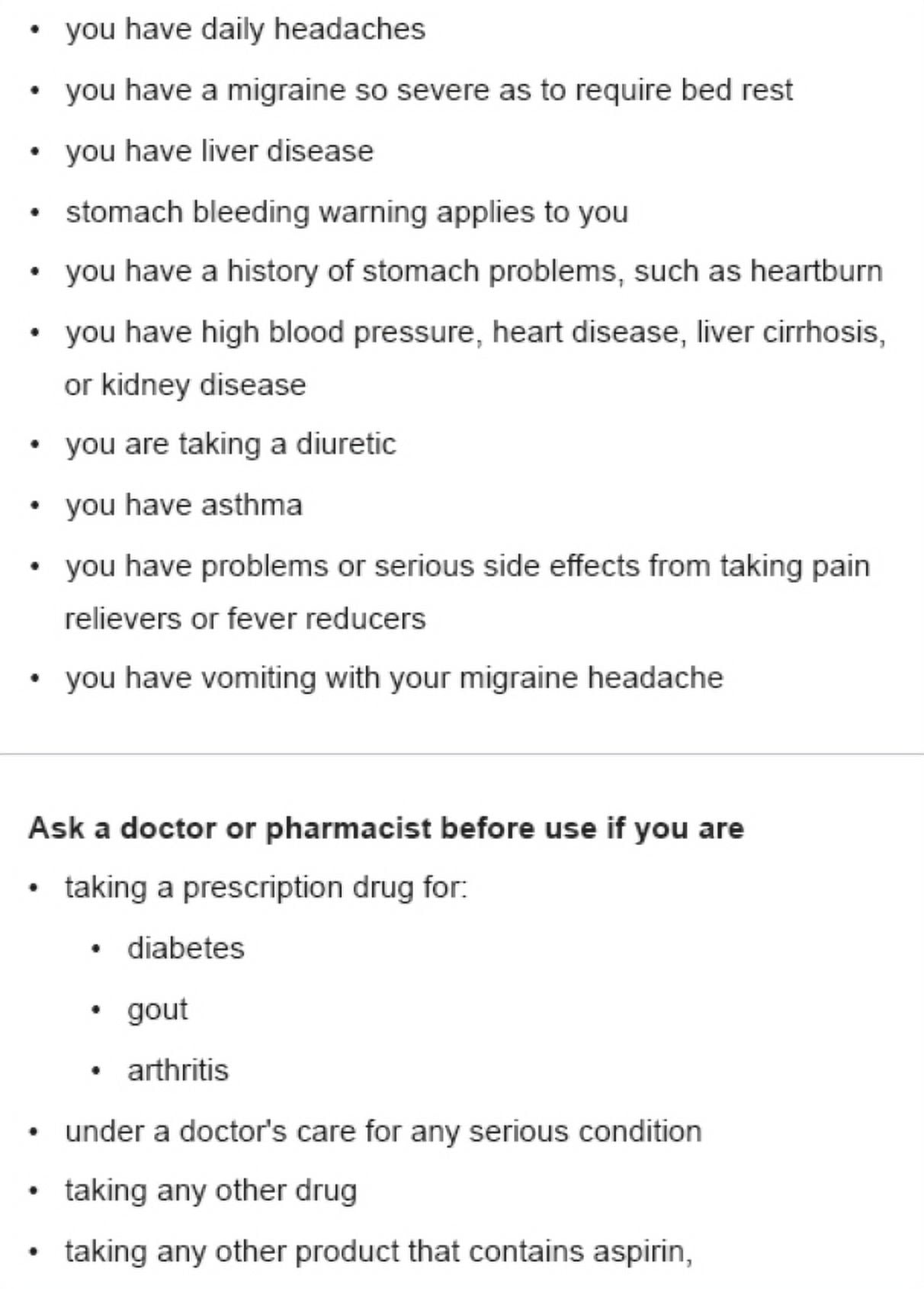 Excedrin Migraine 6 Single Dose Tablets for Fast Relief
