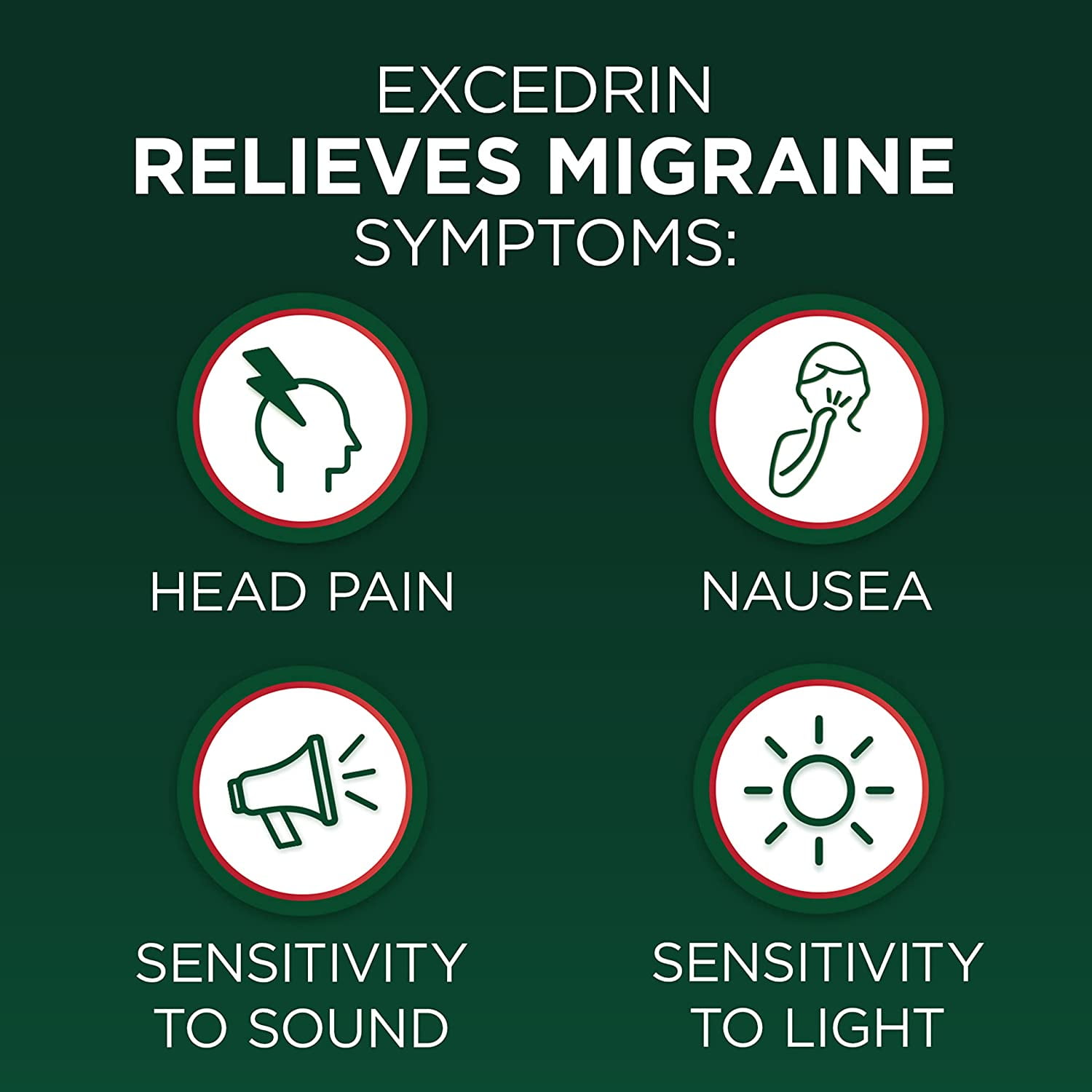 Excedrin Alleviate Migraine Symptoms with Excedrin Migraine Relief Caplets 24 count