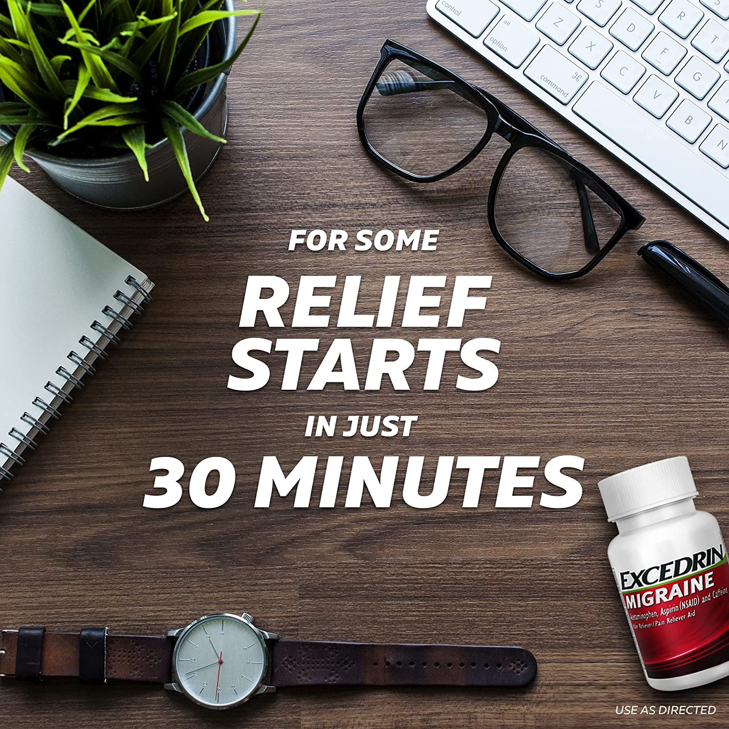 Excedrin Migraine Pain Relief 3 Pack 24 Count Caplets Each