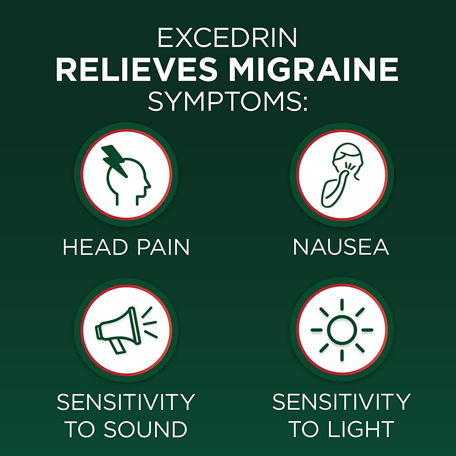 Excedrin Migraine Pain Relief 3 Pack 24 Count Caplets Each