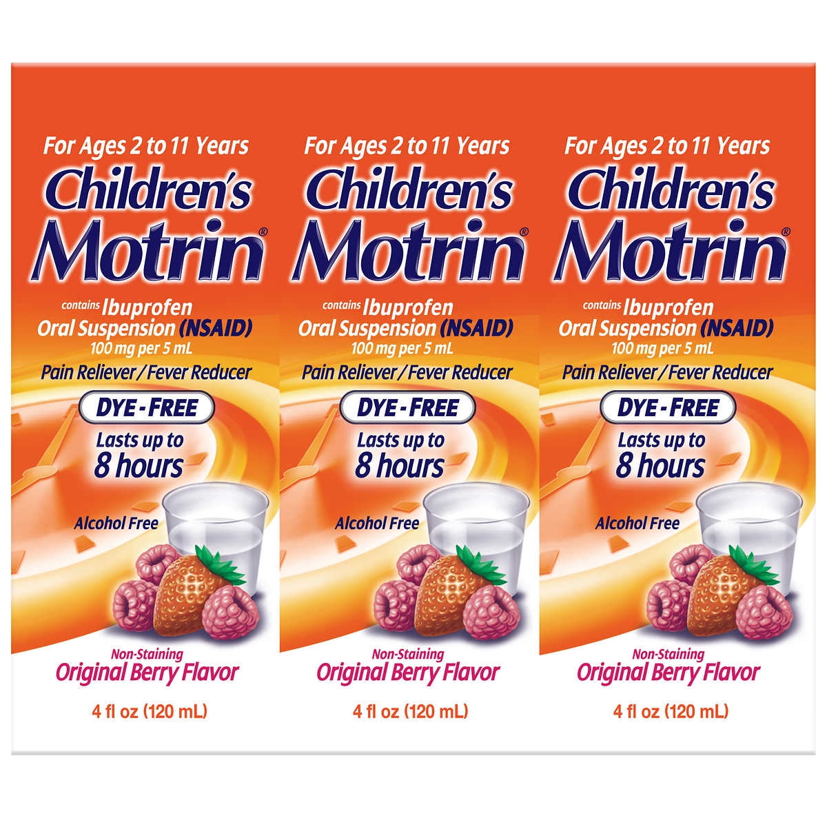 Motrin DyeFree Berry Flavor Suspension 12 Ounces Childrens