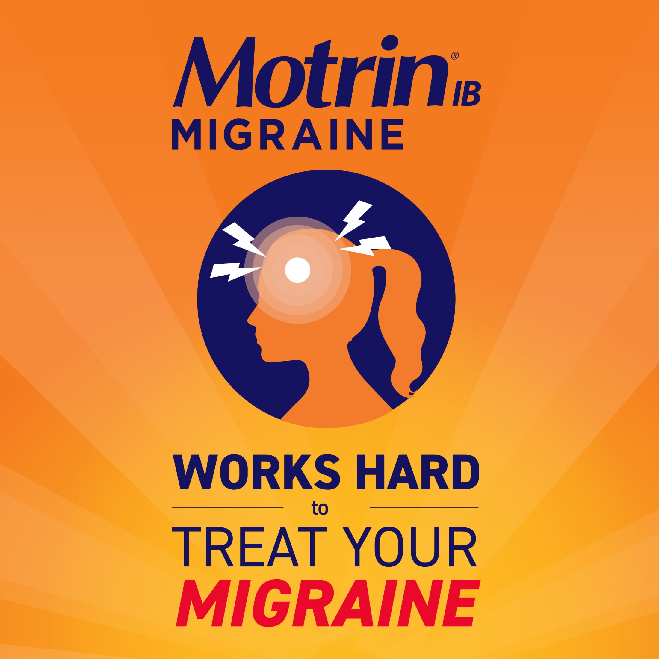 Motrin IB Migraine Relief Liquid Gel Caps Ibuprofen 200 mg 80 Ct