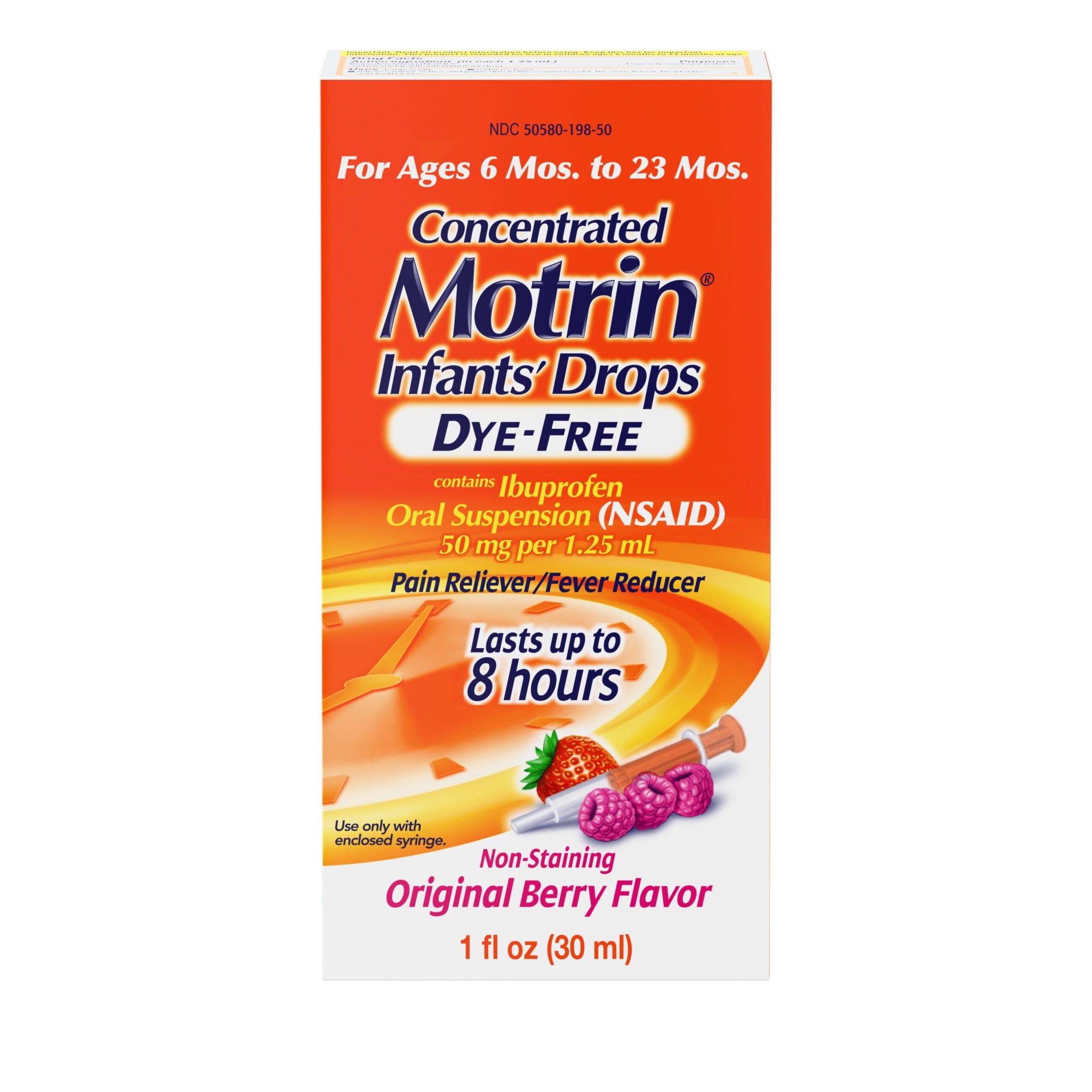 Motrin Liquid Ibuprofen Drops Berry Flavor 1 fl oz