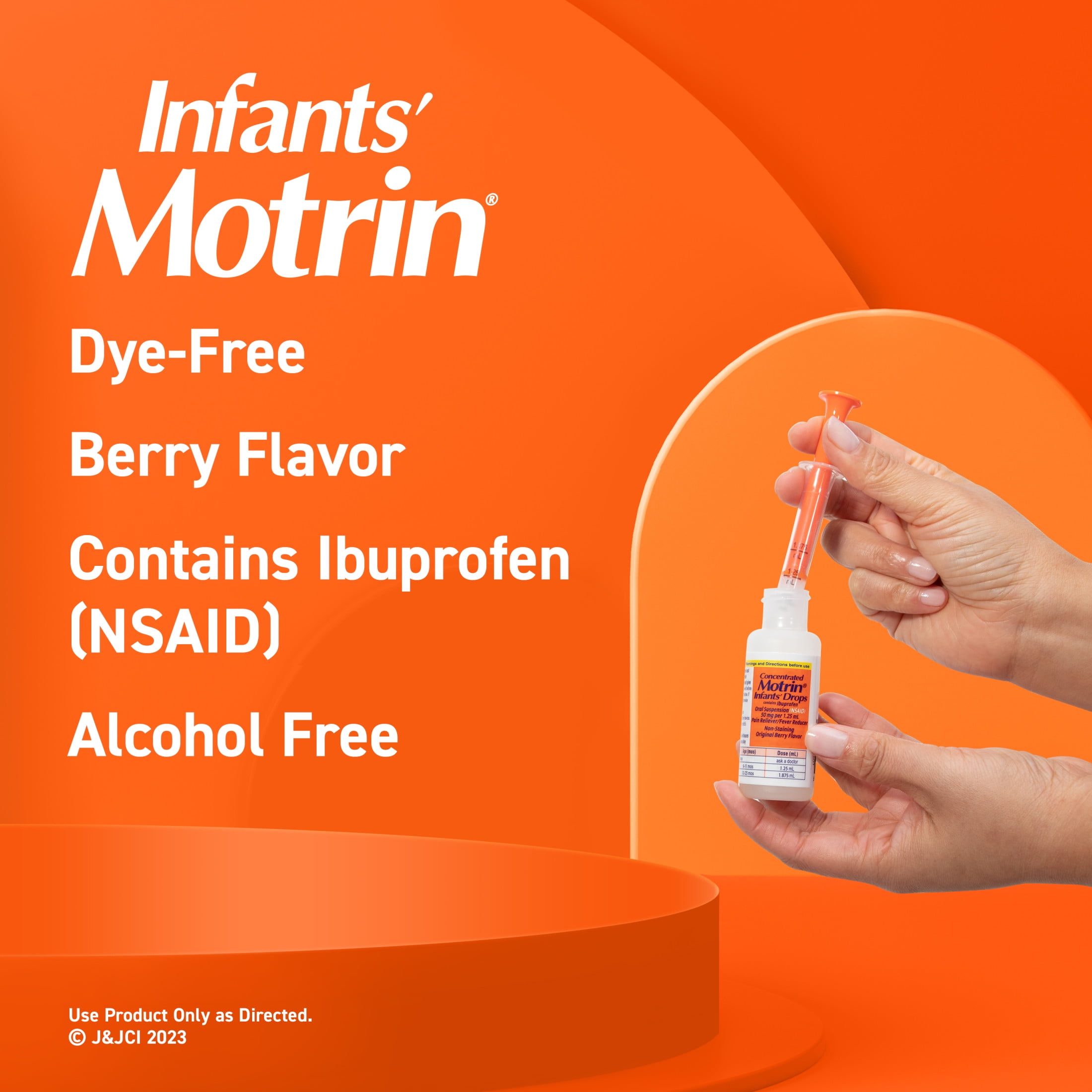 Motrin Liquid Ibuprofen Drops Berry Flavor 1 fl oz