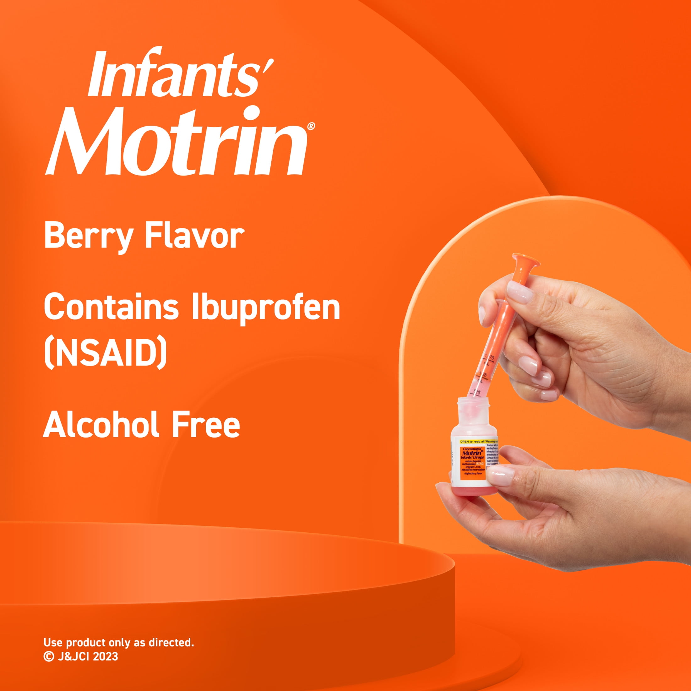 Motrin Concentrated Drops Fever Reducer Ibuprofen Berry Flavored 0.5 oz